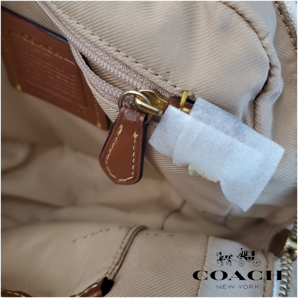 Coach 31695 Rose Print Coated Canvas Crossbody Camera Bag with Leather Tassel - Picture 15 of 17
